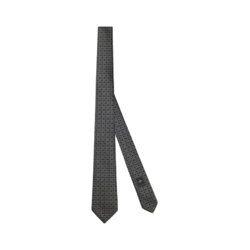 Horsebit Silk Jacquard Tie
