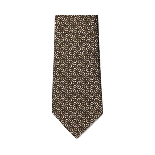 Horsebit Silk Jacquard Tie