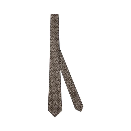 Horsebit Silk Jacquard Tie