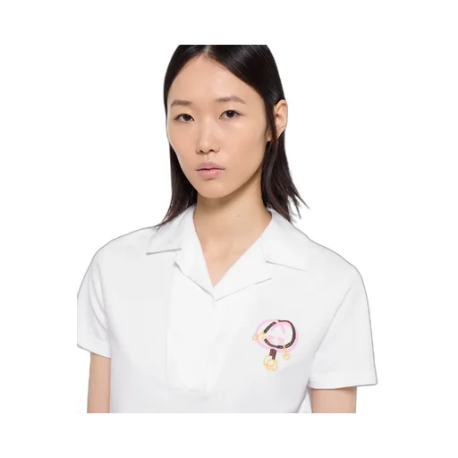 Cotton Piquet Polo Shirt With Embroidery