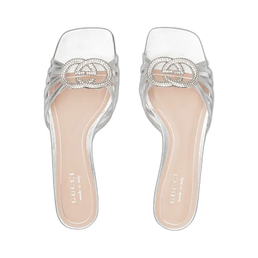 Slide With Crystal Interlocking G