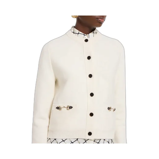 Wool Cashmere Cardigan With Horsebit