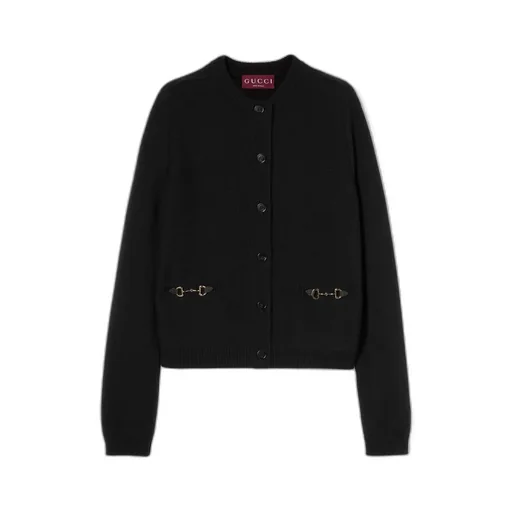 Wool Cashmere Cardigan With Horsebit