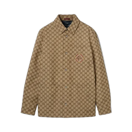 Gg Horse Cotton Canvas Jacquard Jacket