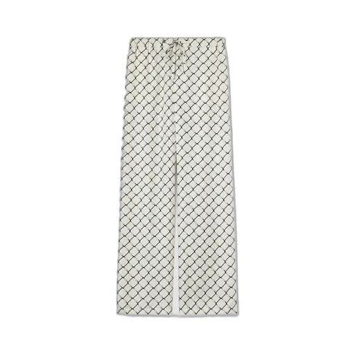 Printed Silk Twill Trousers
