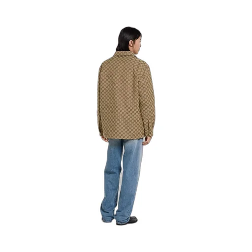 Gg Horse Cotton Canvas Jacquard Jacket