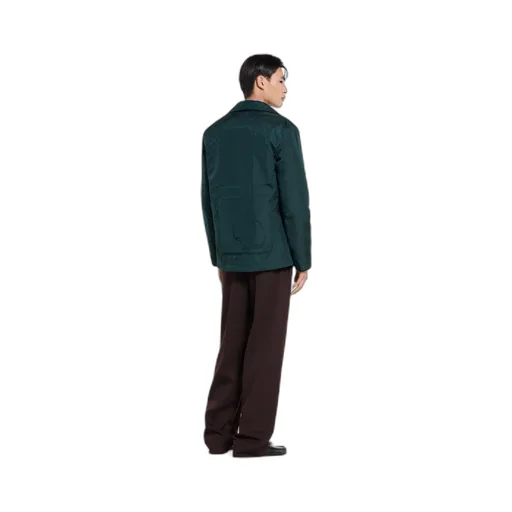 Gg Horsebit Technical Fabric Jacquard Jacket