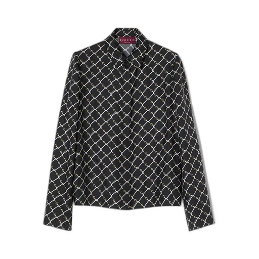 Printed Silk Twill Shirt