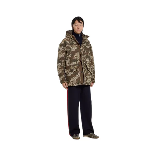 Gg Marbled Cotton Jacquard Padded Jacket