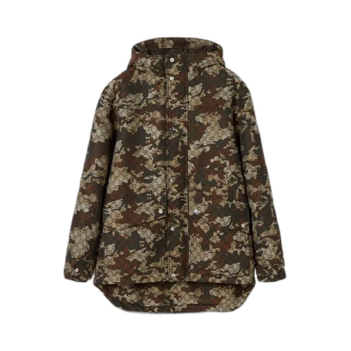 Gg Marbled Cotton Jacquard Padded Jacket