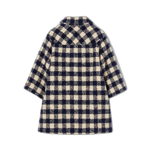Children's Gingham Wool Coat