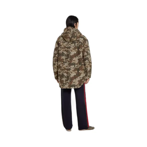 Gg Marbled Cotton Jacquard Padded Jacket