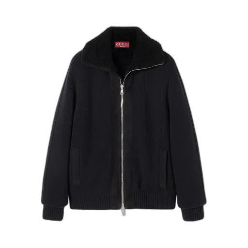 Woven Stitch Knit Wool Cardigan