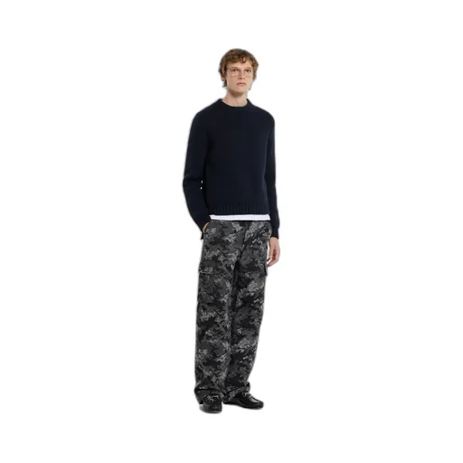 Gg Marbled Cotton Jacquard Trousers