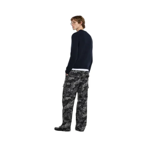 Gg Marbled Cotton Jacquard Trousers