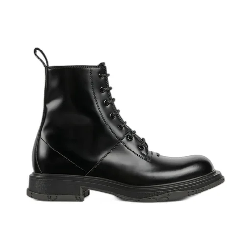 Lace-Up Boot With Tonal Logo
