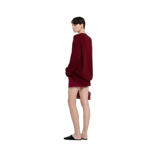 Wool Cashmere Jumper With Brooch