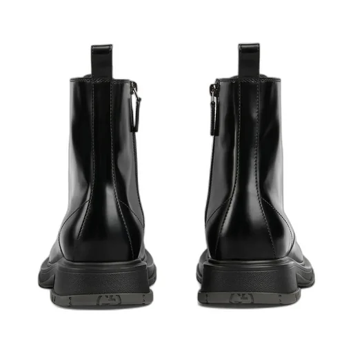 Lace-Up Boot With Tonal Logo