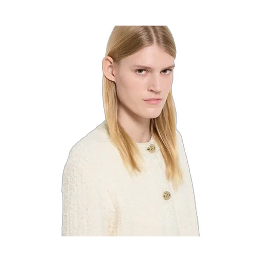 Wool Lamé Bouclé Cardigan