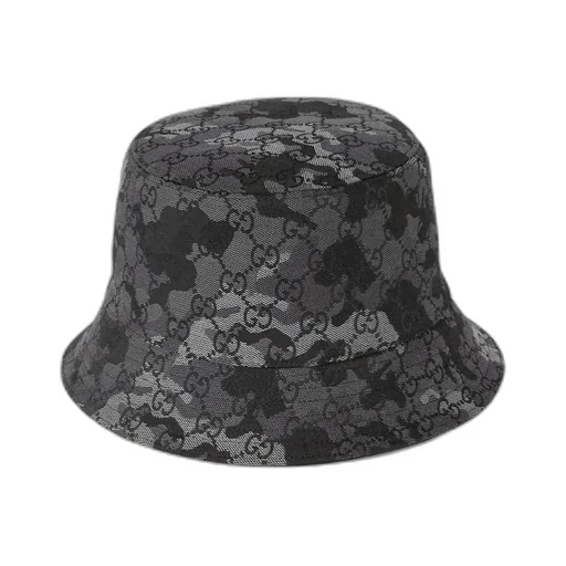 Gg Marbled Canvas Bucket Hat