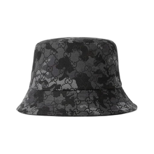 Gg Marbled Canvas Bucket Hat