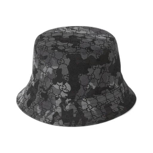Gg Marbled Canvas Bucket Hat