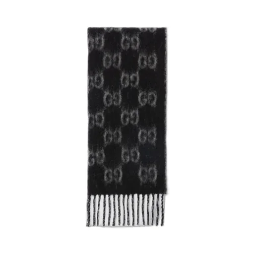 Gg Alpaca Wool Scarf