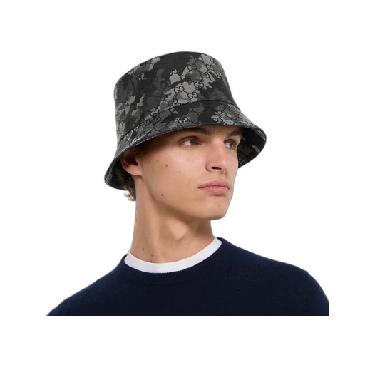 Gg Marbled Canvas Bucket Hat
