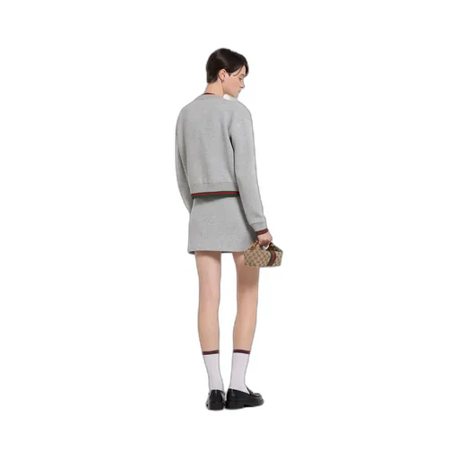 Cotton Jersey Skirt With Web