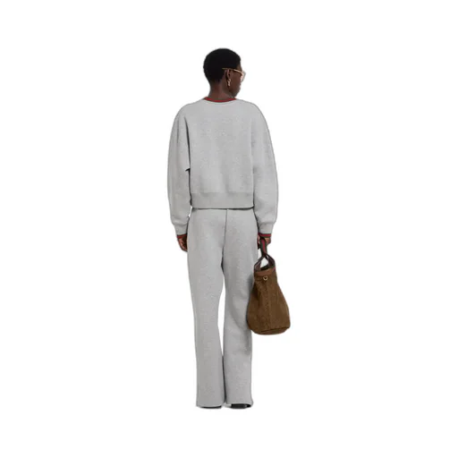 Cotton Jersey Sweatshirt With Web