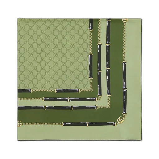 Printed Gg Silk Jacquard Carré