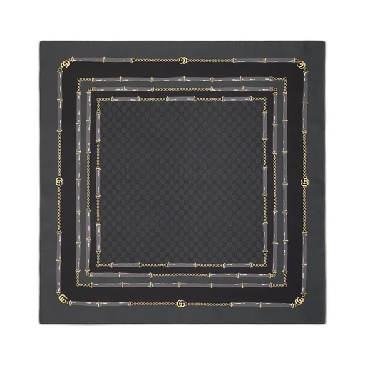 Printed Gg Silk Jacquard Carré