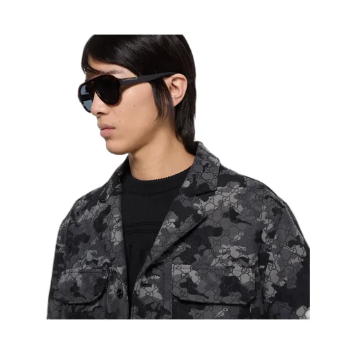 Gg Marbled Cotton Jacquard Jacket