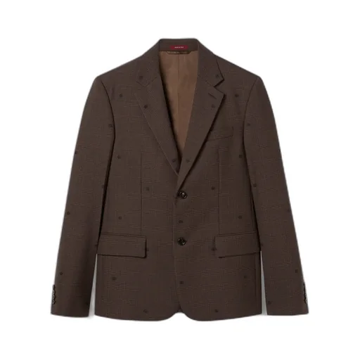 Gg Houndstooth Wool Jacquard Jacket