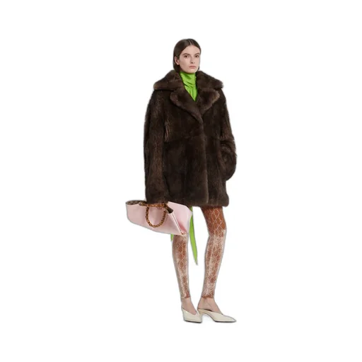 Soft Hairy Shearling Peacoat