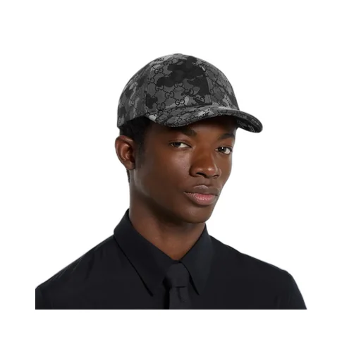 Gg Marbled Canvas Baseball Hat