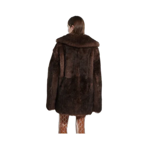 Soft Hairy Shearling Peacoat