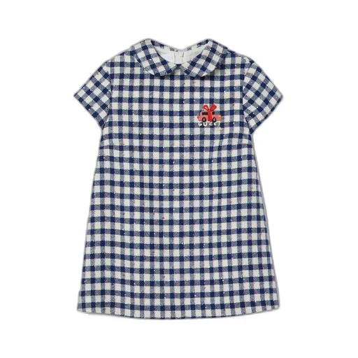Children's Gingham Wool Dress