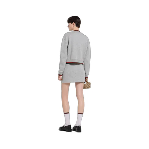 Cotton Jersey Cardigan With Web