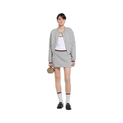 Cotton Jersey Cardigan With Web