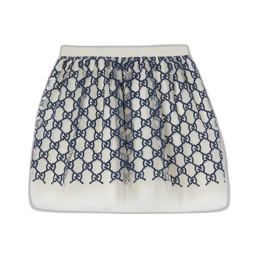 Baby Embroidered Gg Nylon Skirt
