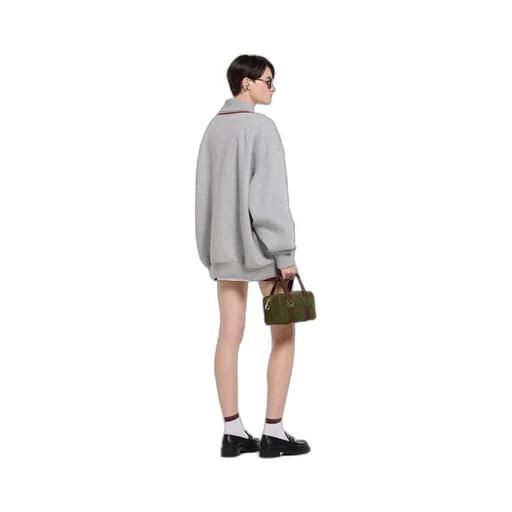 Cotton Jersey Zip Jacket With Web