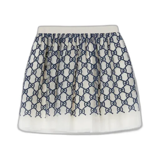 Baby Embroidered Gg Nylon Skirt