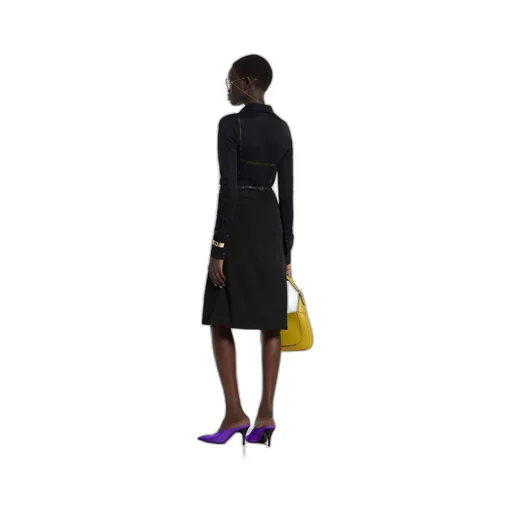 Wool Wrap Skirt With Horsebit Detail