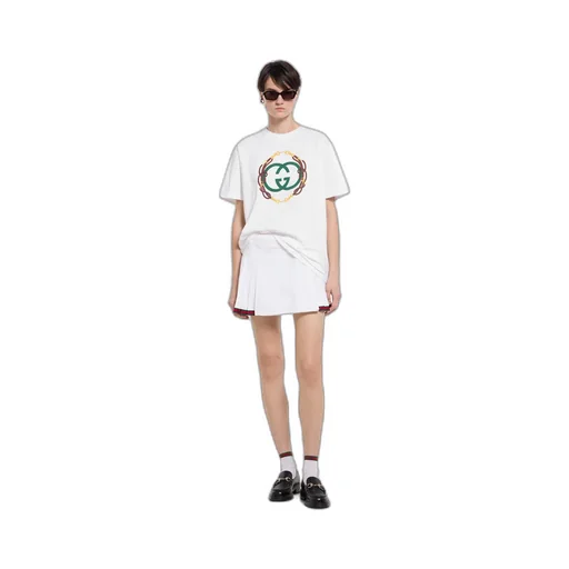 Cotton Jersey T-Shirt With Print