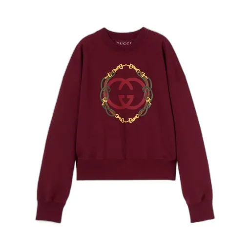 Cotton Jersey Sweatshirt With Print