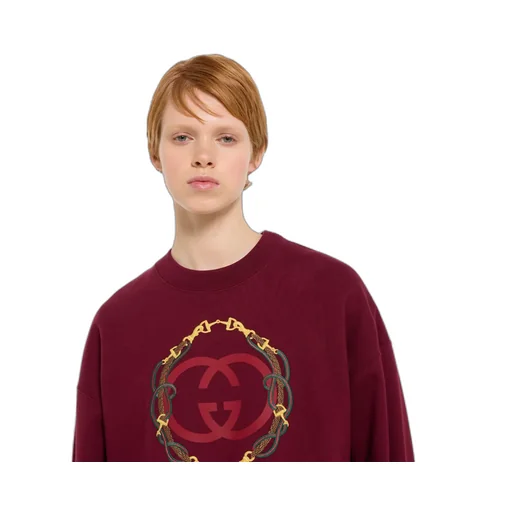 Cotton Jersey Sweatshirt With Print