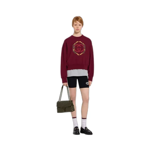 Cotton Jersey Sweatshirt With Print