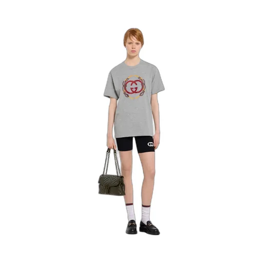 Cotton Jersey T-Shirt With Print
