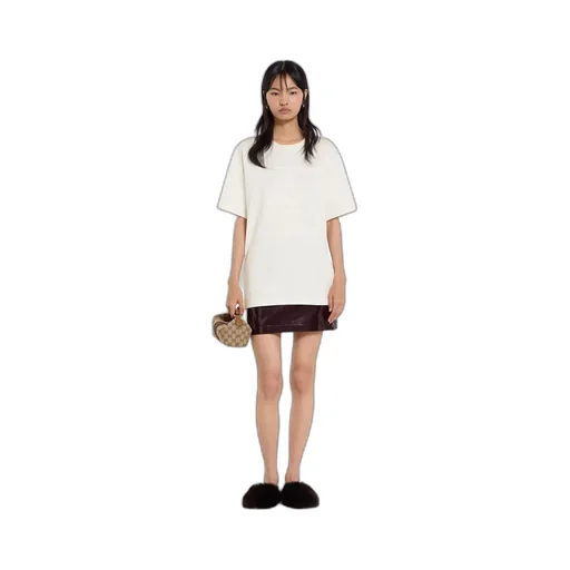 Soft Cotton Jersey T-Shirt With Print